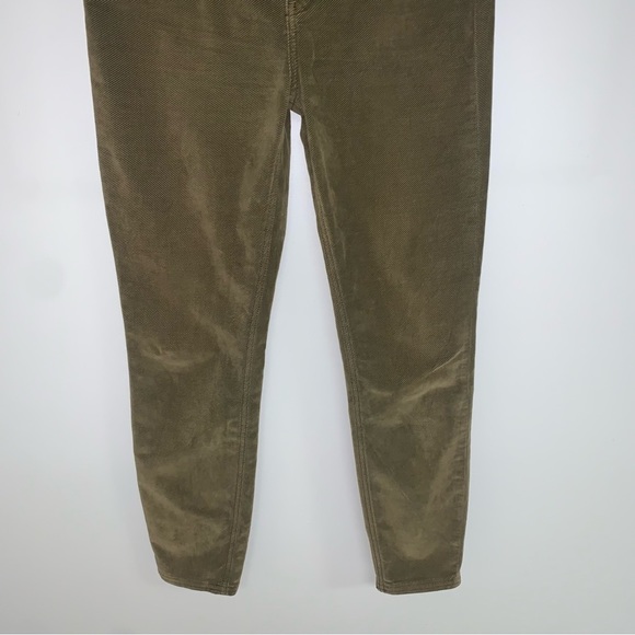 Free People‎ Corduroy Pants Women's Size 27 Olive Green Brown High  Rise Stretch - Picture 2 of 10
